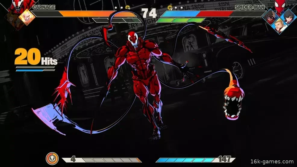 Как играть в Carnage — Marvel Tokon: Fighting Souls Carnage stalks towards his prey during his Ultimate in Marvel Tokon: Fighting Souls