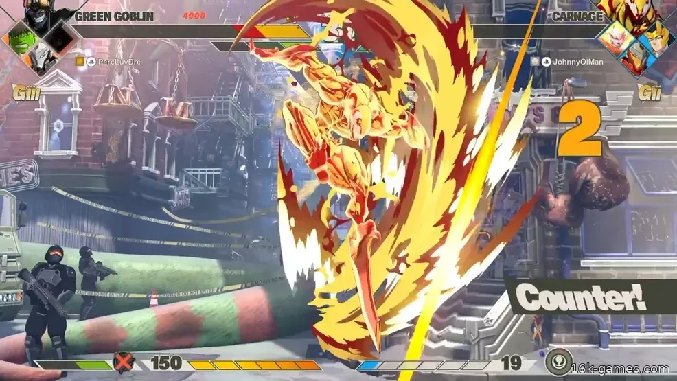 Как играть в Carnage — Marvel Tokon: Fighting Souls Carnage in Marvel Tokon: Fighting Souls using a falling axe kick called Dismember.