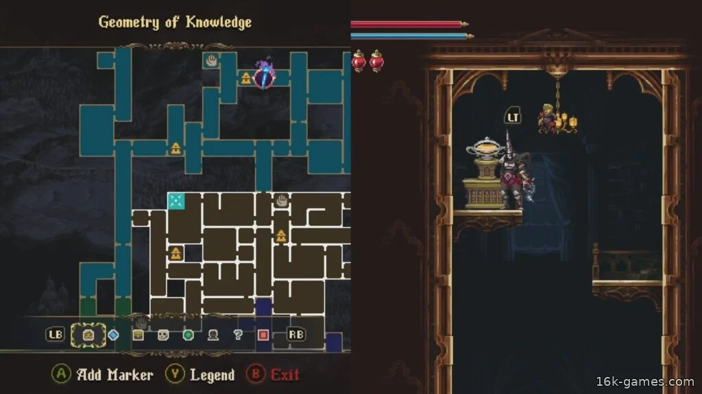 Blasphemous 2: Расположение, материалы и улучшения Эмбрухо Третьего Греха A Mark of The Embrujo located in Geometry of Knowledge.