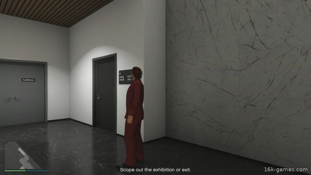 GTA Online: Все точки входа и интереса в ограблении Кортца Basement door in The Kortz Center.