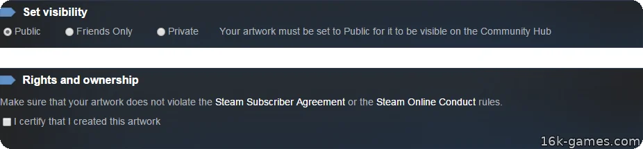 Добавление скриншотов, графики и видео в сообщество Steam
