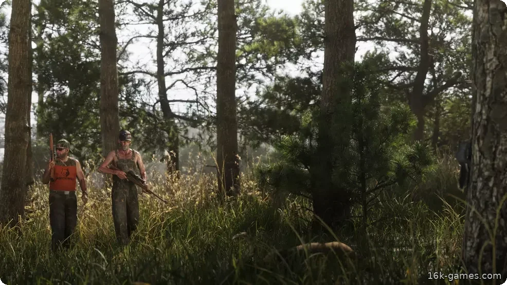 GTA 6 позволит изучать животных, как в RDR2 Hunters tracking an animal through a forest