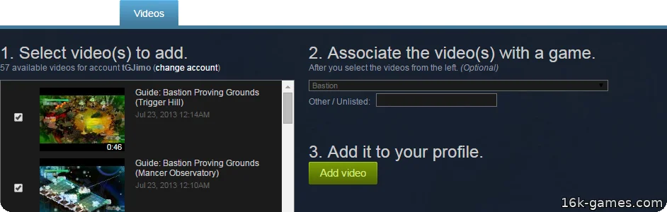 Добавление скриншотов, графики и видео в сообщество Steam
