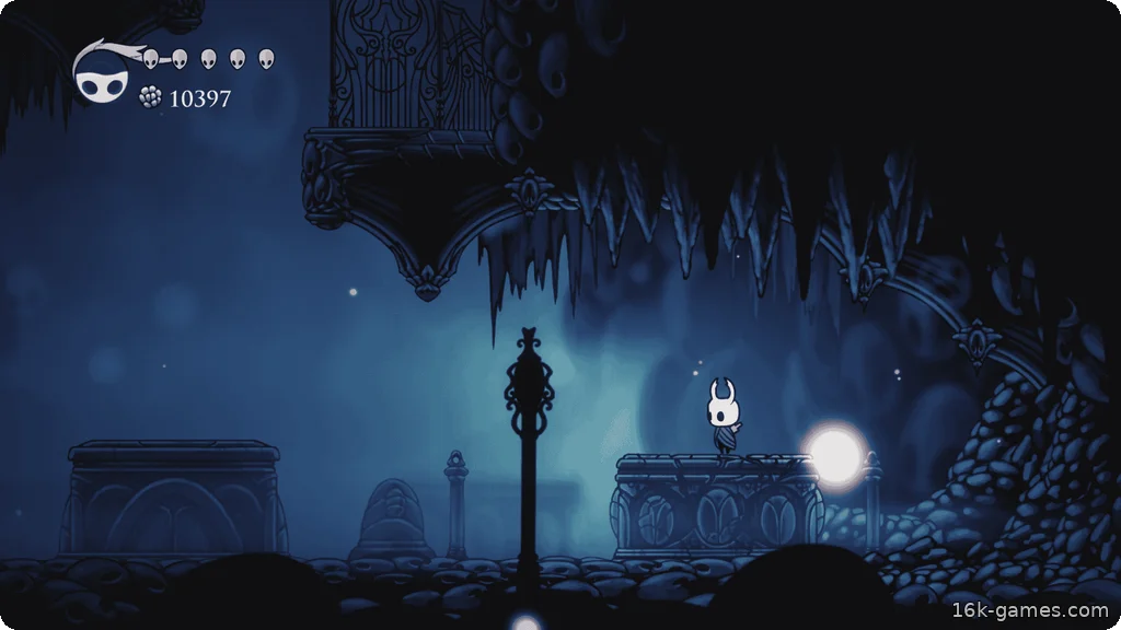 Место отдыха | Руководство по Hollow Knight Breakable tomb in Resting Grounds.
