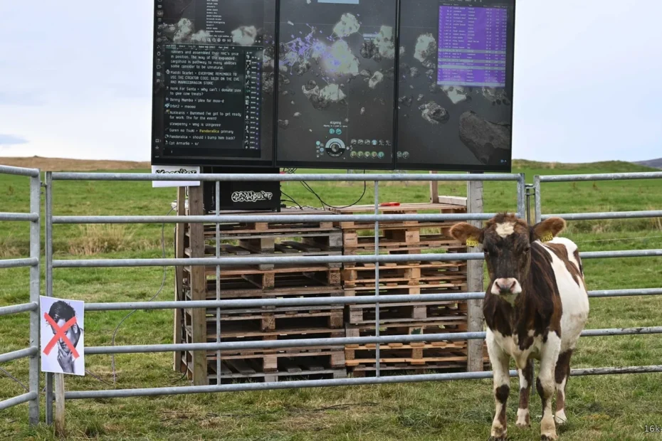 EVE Online has a cow playing its game on livestream