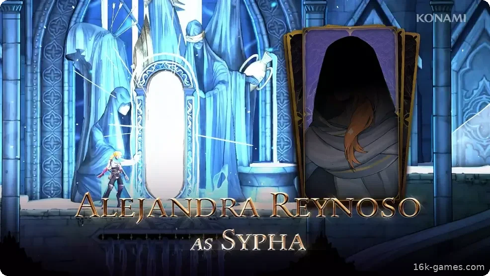 Sypha Belnades fighting an enemy.