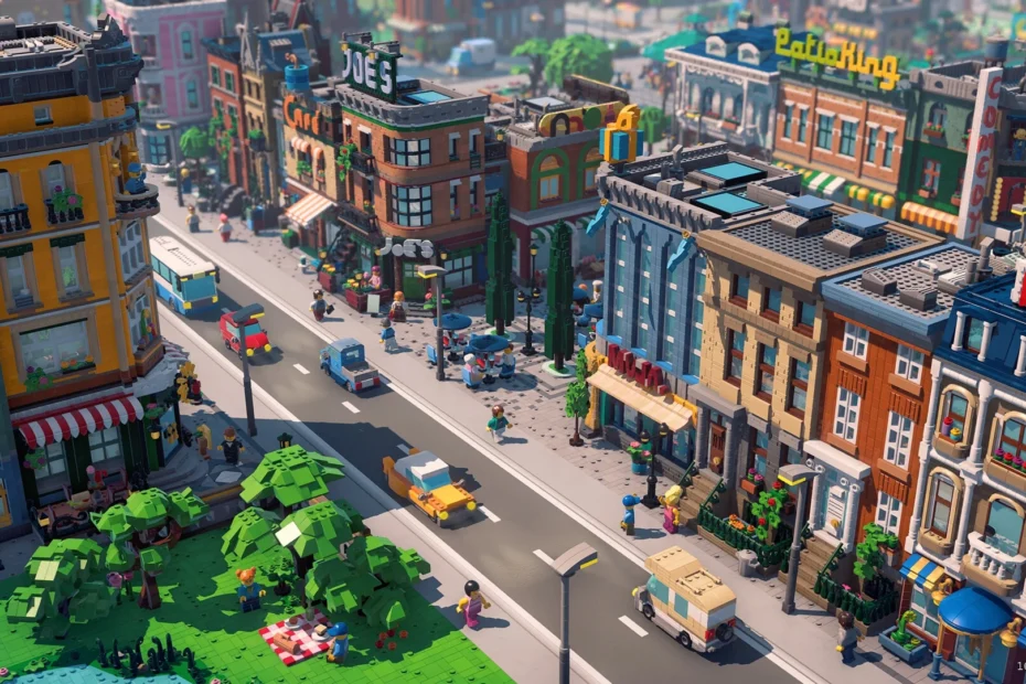 LEGO Skylines features building customization, and residents will ask for it
