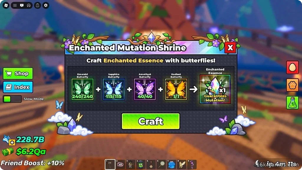 Butterflies need for enchanted mutation screen in the Enchanted Tree.